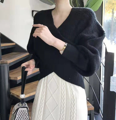 Savrani™ | Pull in maglia incrociata chic