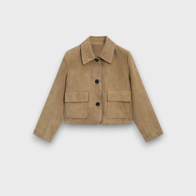Naomi – Giacca in suede elegante con taglio classico