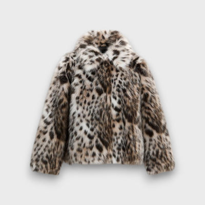 Leoline – Giacca in pelliccia sintetica con design animale