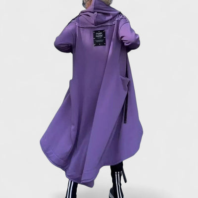 Mana - Felpa con cappuccio e zip lunga in tessuto leggero e traspirante