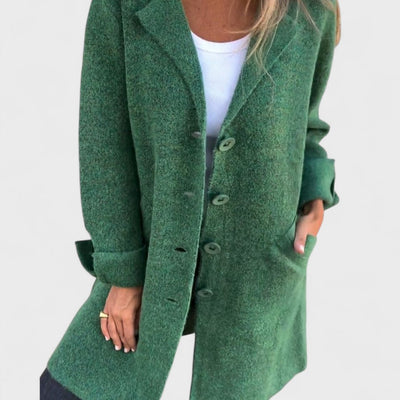 Maila - Cappotto lungo casual con risvolto