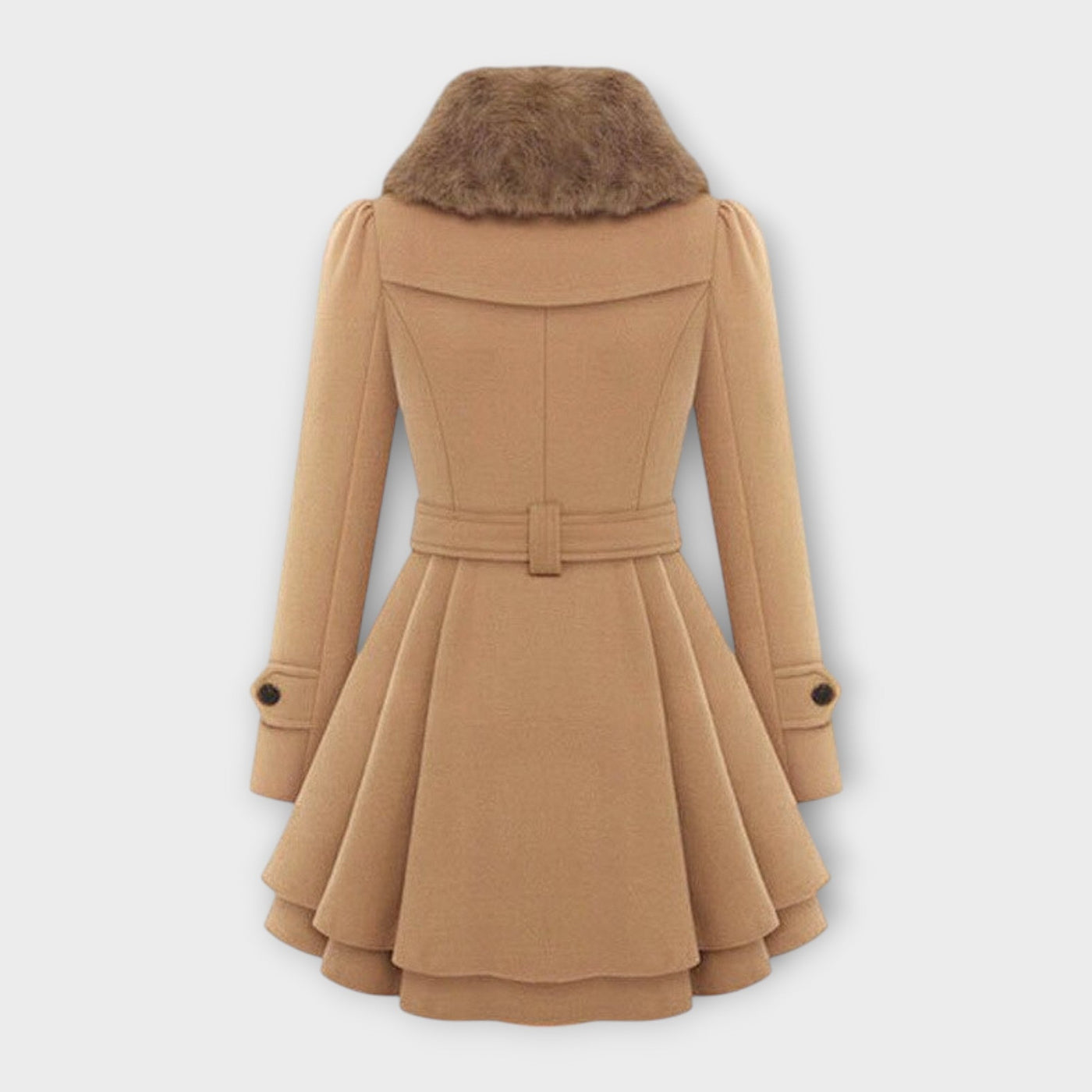 Emma - Cappotto Elegante con Collo in Pelliccia Sintetica