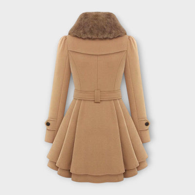 Emma - Cappotto Elegante con Collo in Pelliccia Sintetica