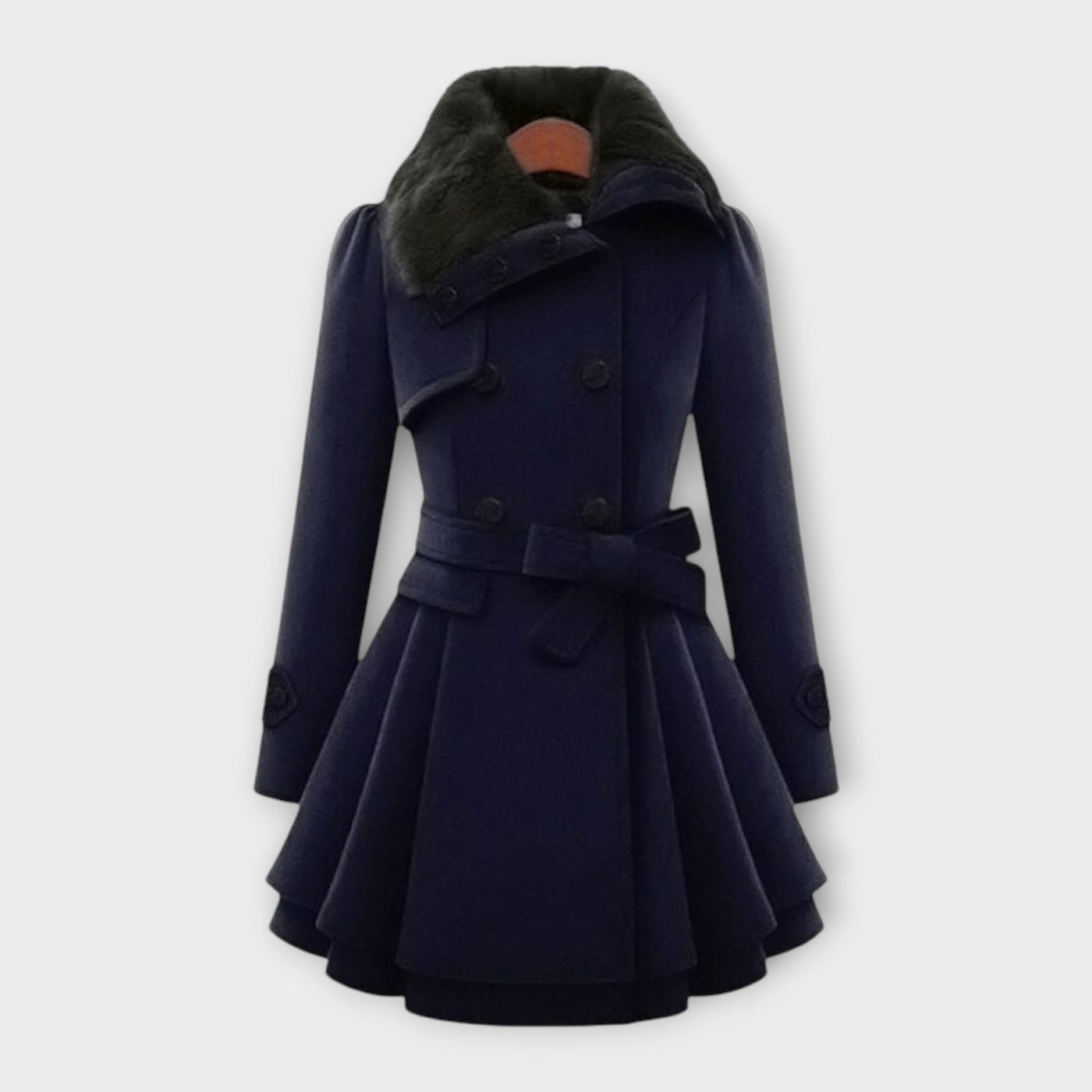 Emma - Cappotto Elegante con Collo in Pelliccia Sintetica