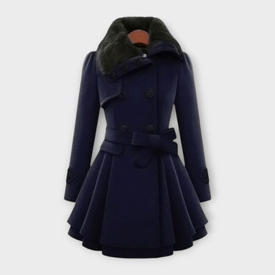 Emma - Cappotto Elegante con Collo in Pelliccia Sintetica