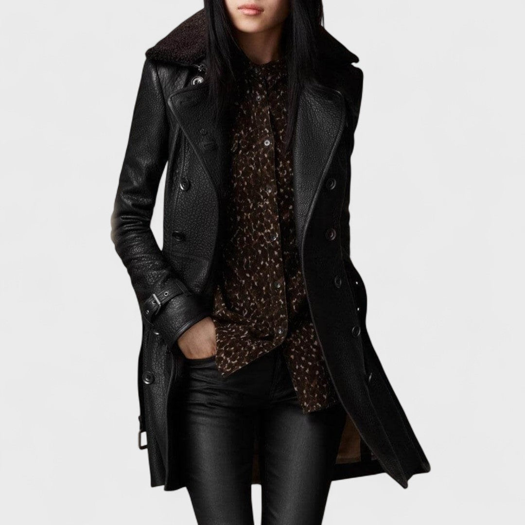 Marie - Elegante Cappotto in Pelle