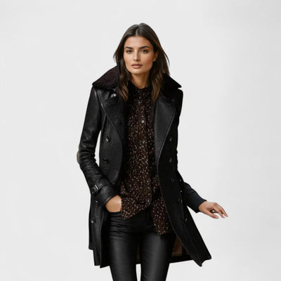 Marie - Elegante Cappotto in Pelle