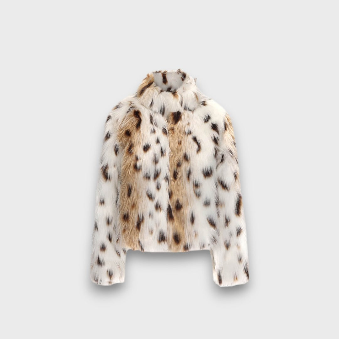 Leoline – Giacca in pelliccia sintetica con design animale