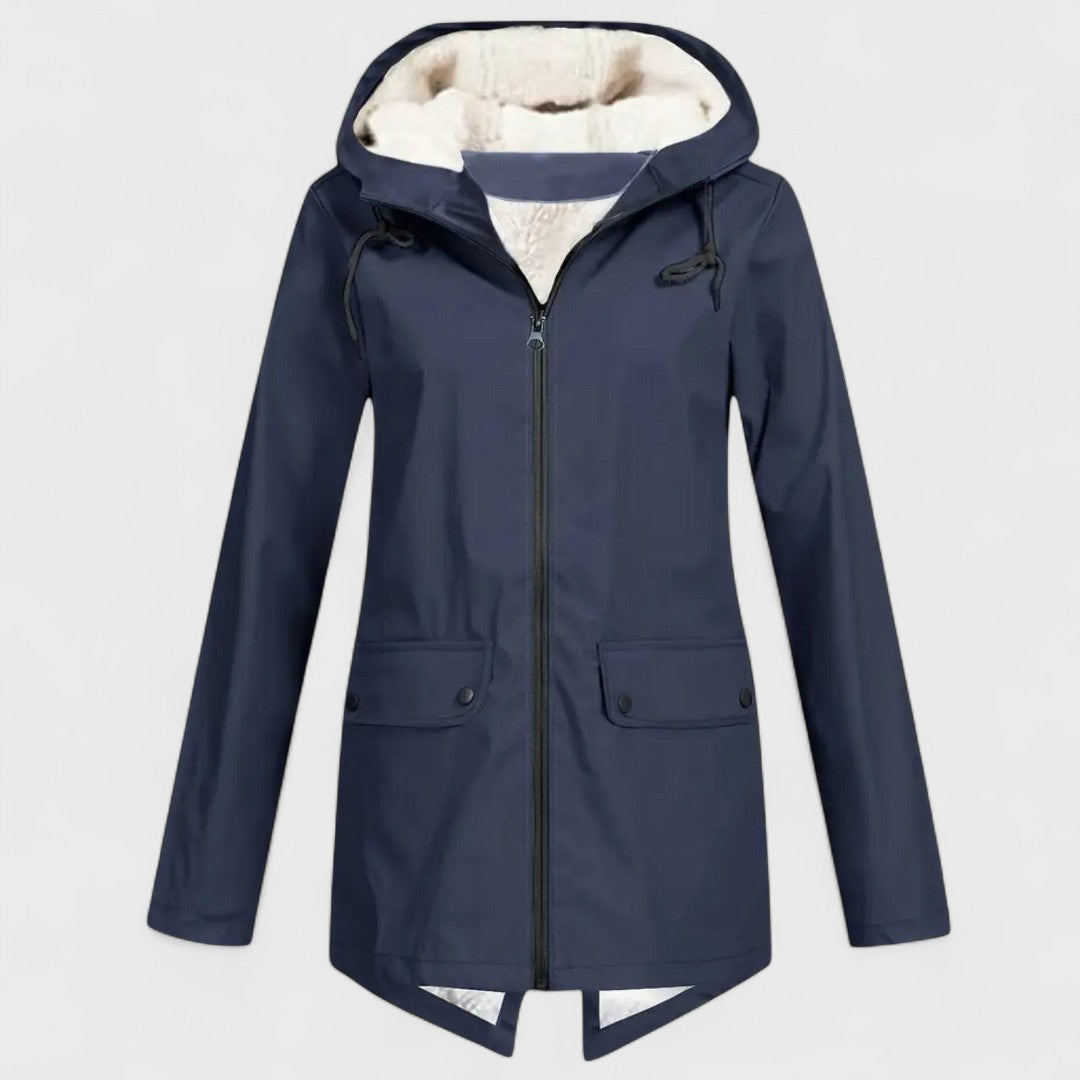 Astrid - Parka antipioggia foderato in pile