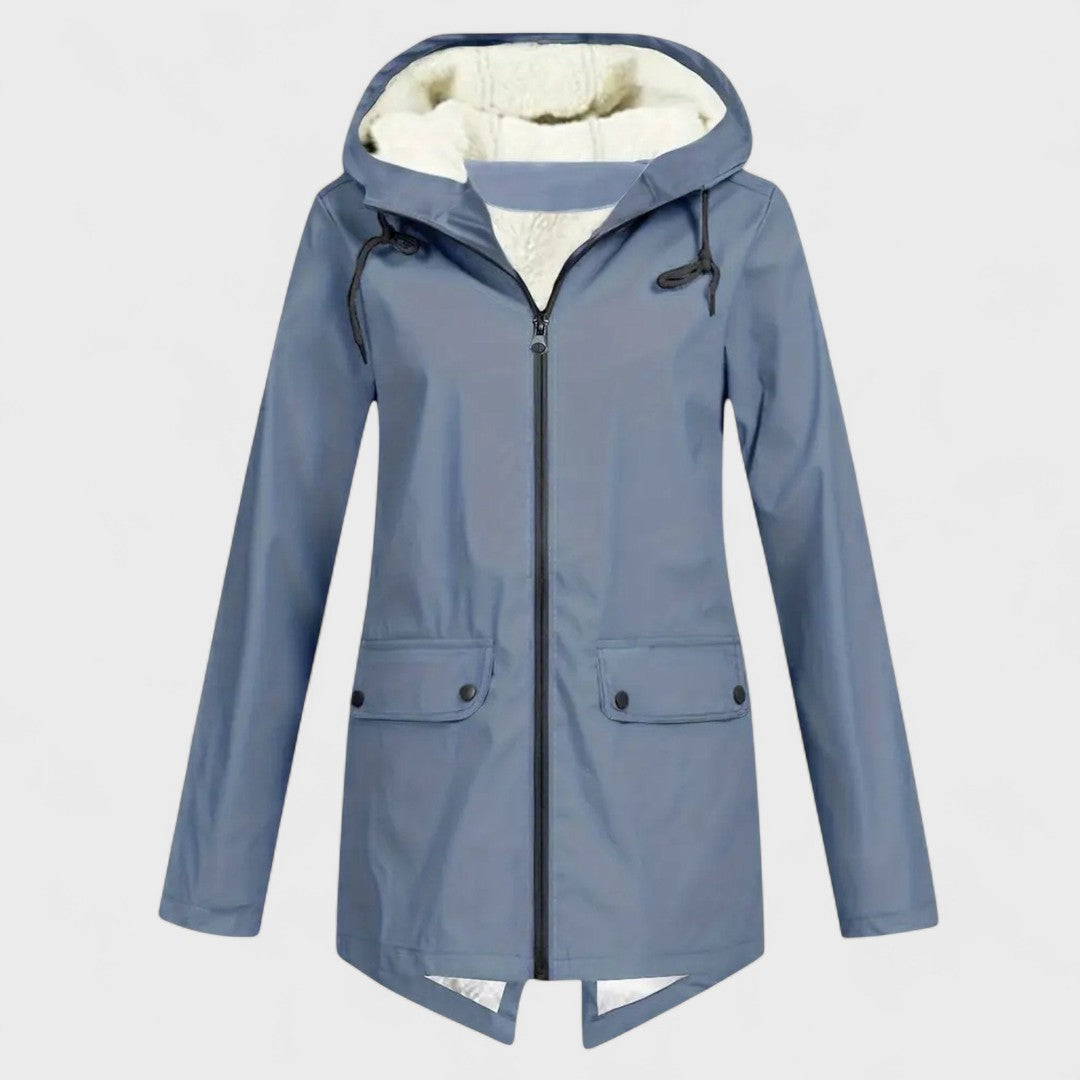 Astrid - Parka antipioggia foderato in pile