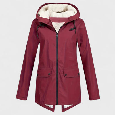Astrid - Parka antipioggia foderato in pile