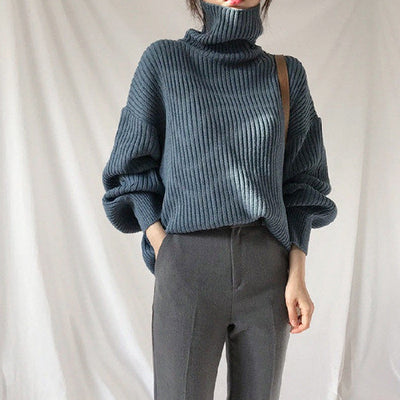 Savrani™ | Pullover di lusso con colletto alto e maniche a palloncino